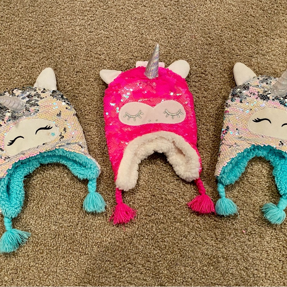 Fleece Lined Unicorn Beanies